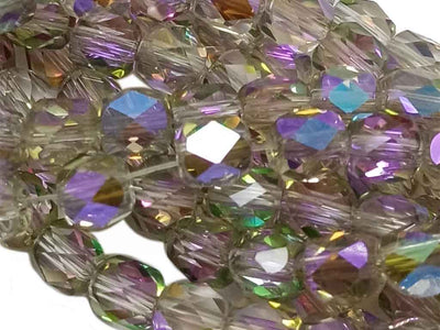 Multicolor Drum Shaped Faceted Crystal Beads (Wholesale)