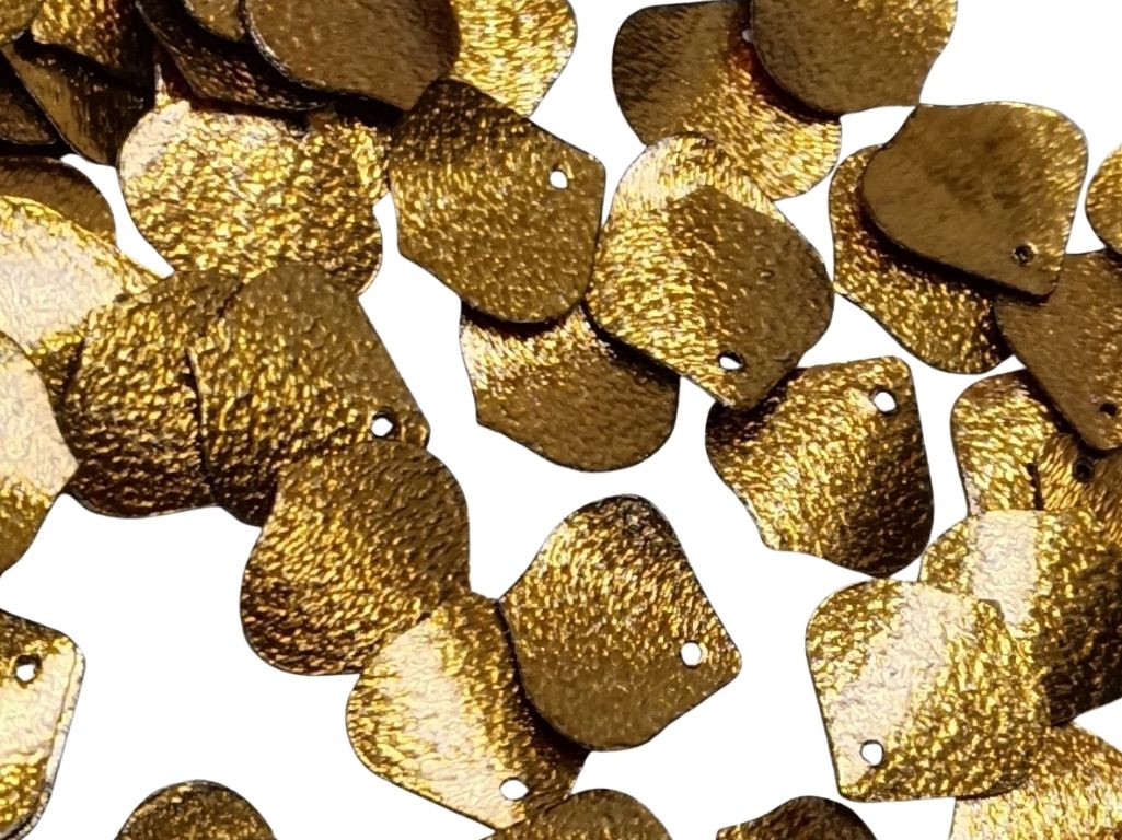 Golden Leaf Plastic Embroidery Sequins