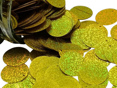 Neon Green Circular Plastic Embroidery Sequins