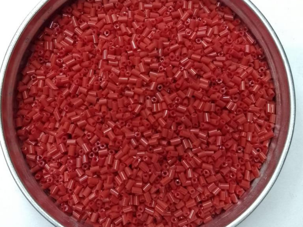 Red Opaque 2 Cut Glass Seed Beads- 2 mm