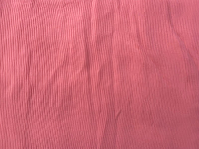 Pink Plain Pleated Georgette Fabric