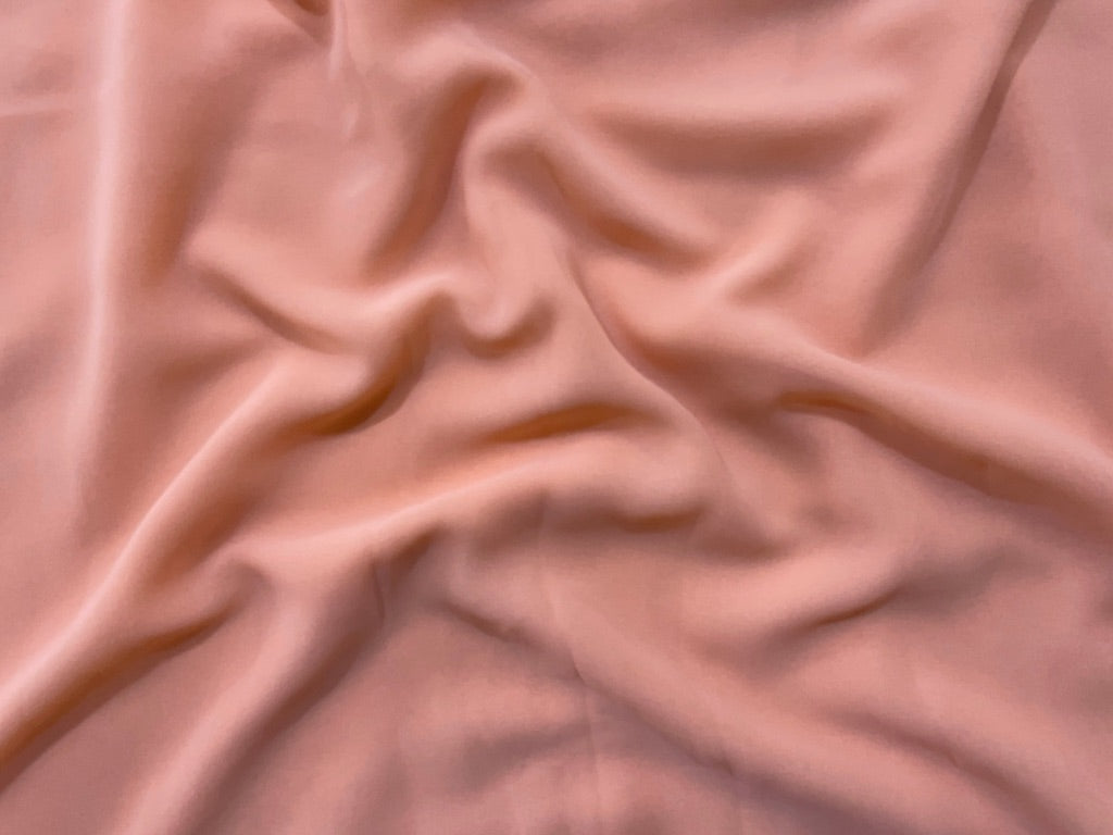 Peach Orange Plain Georgette Fabric