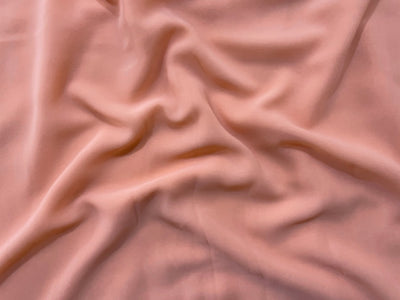 Peach Orange Plain Georgette Fabric