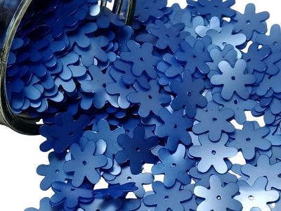 Blue Flower Plastic Embroidery Sequins
