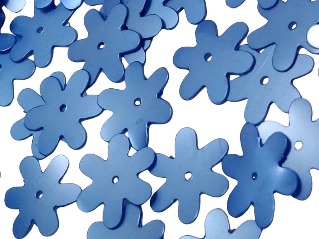 Blue Flower Plastic Embroidery Sequins