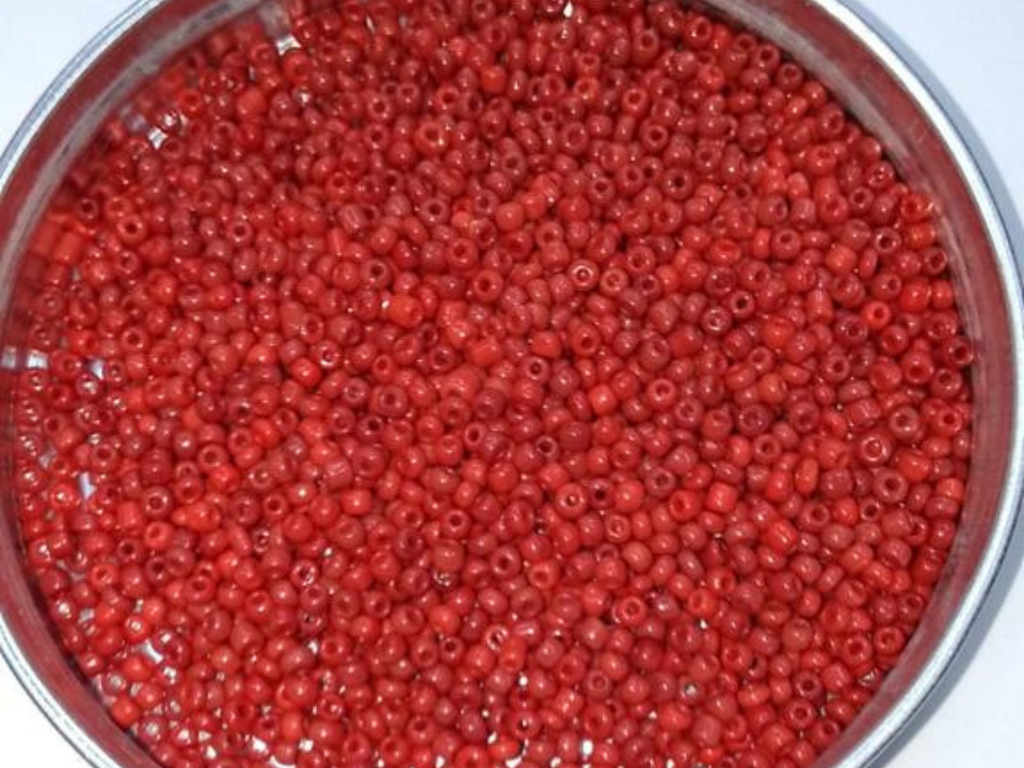 Deep Red Round Rocaille Glass Seed Beads- 2 mm