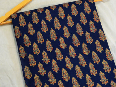 Indigo Ajrakh Pure Cotton Fabric