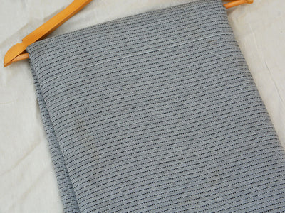 Dark Gray Strips Pattern Pure Cotton Jacquard Fabric