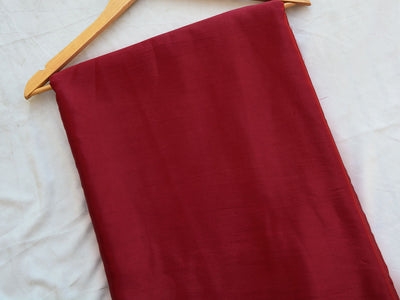 Maroon Plain Pure Viscose Gaji Silk Fabric