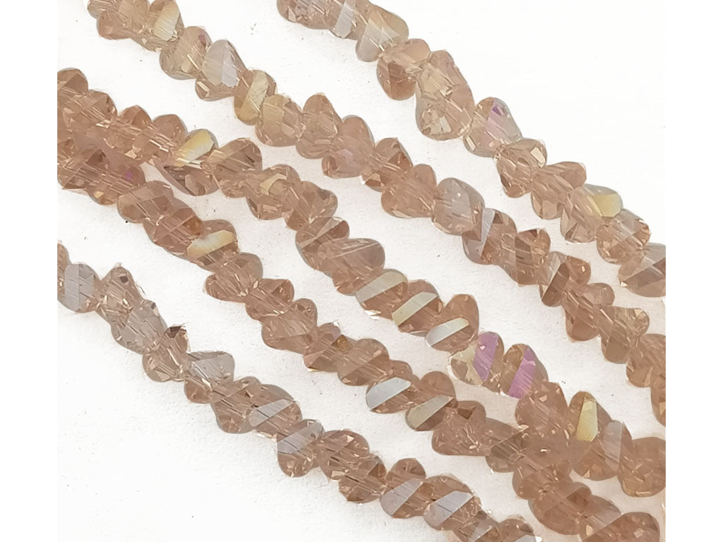 Transparent Pink Uncut Designer Glass Crystal Beads