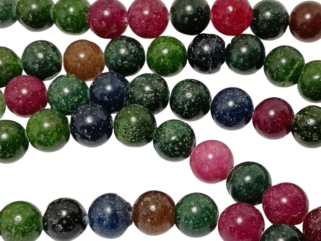 Multicolour 8 mm Rondelle Jade Quartz Stones