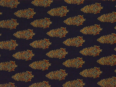 Indigo Ajrakh Pure Cotton Fabric