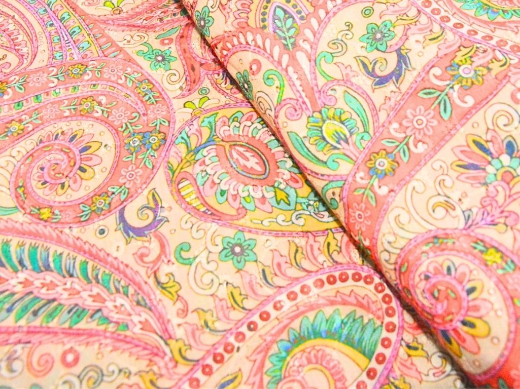 Pastel Pink 100 % Pure Cotton Chikan Embroidered Fabric