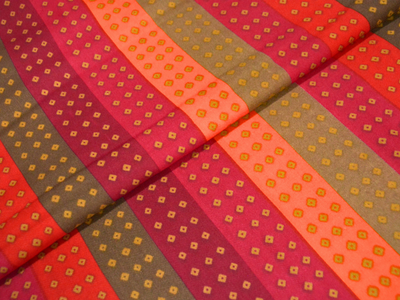 Multicolor Diamond Printed Semi Pashimna Woolen Fabric