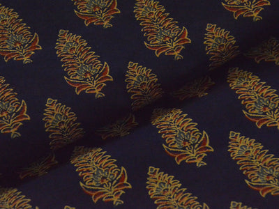 Indigo Ajrakh Pure Cotton Fabric