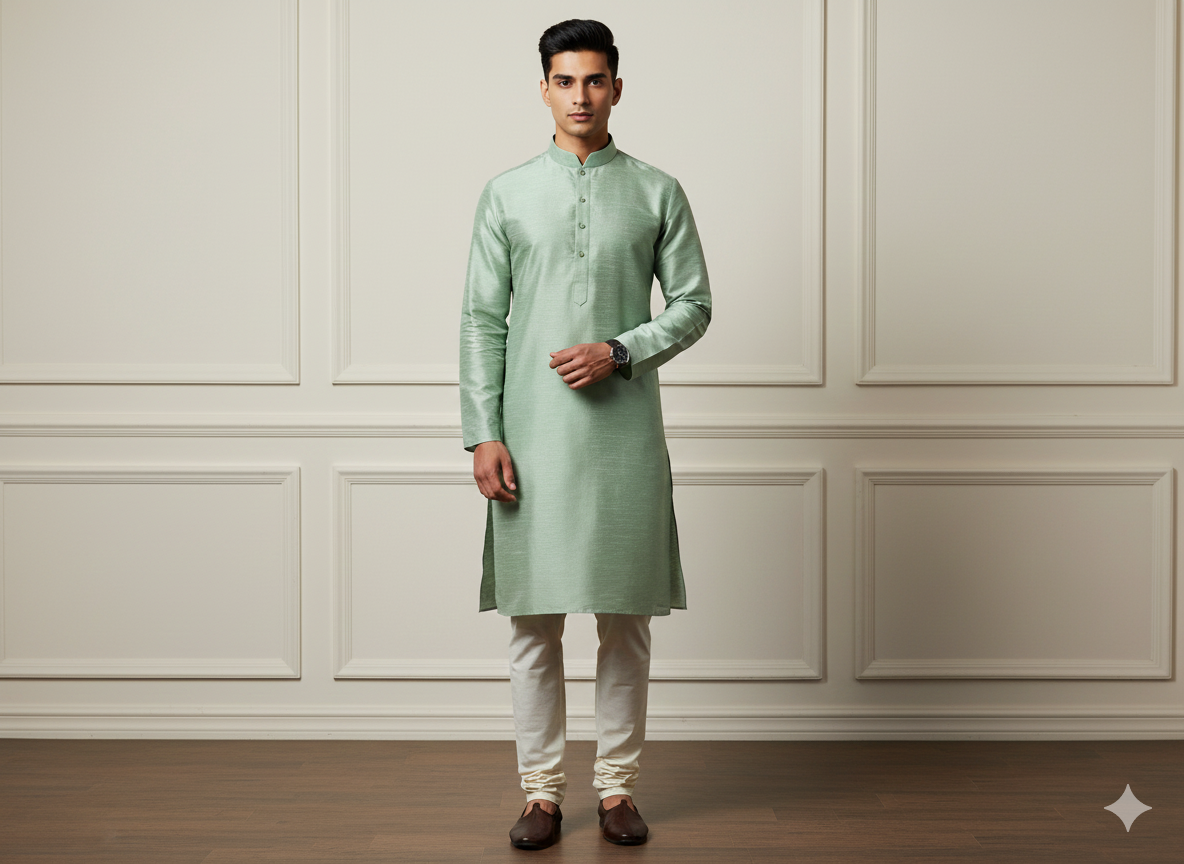 Light Pista Green Plain Bangalore Raw Silk Fabric  (Wholesale)