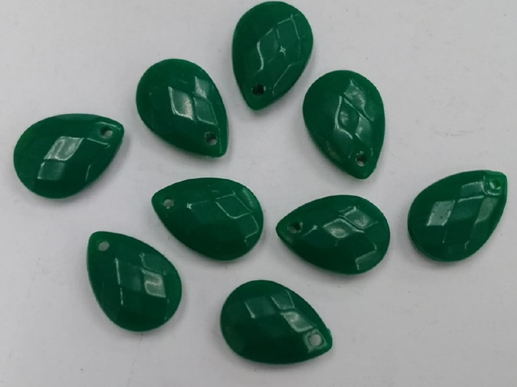 Green Drop Plastic Stones