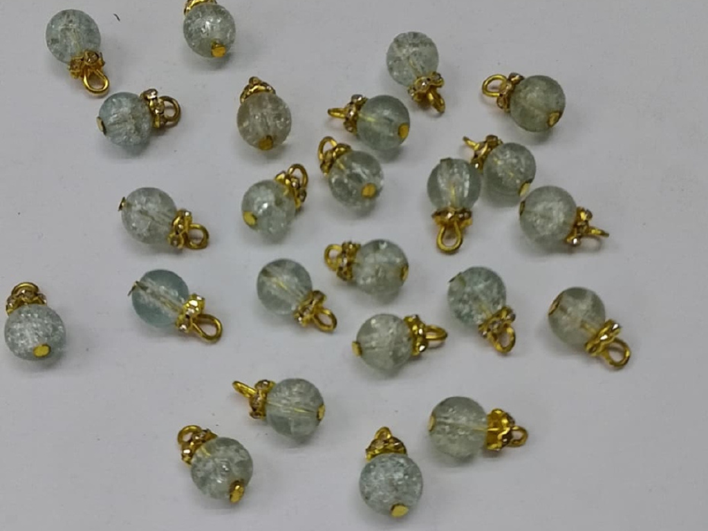 Light Grey Plastic Loreal Beads