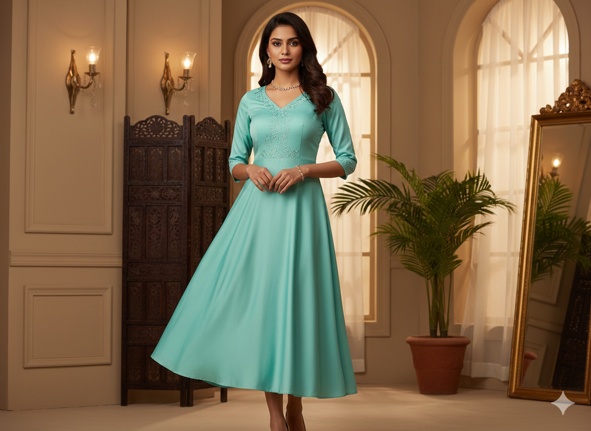 Baby Blue Plain Malai Satin Fabric  (Wholesale)