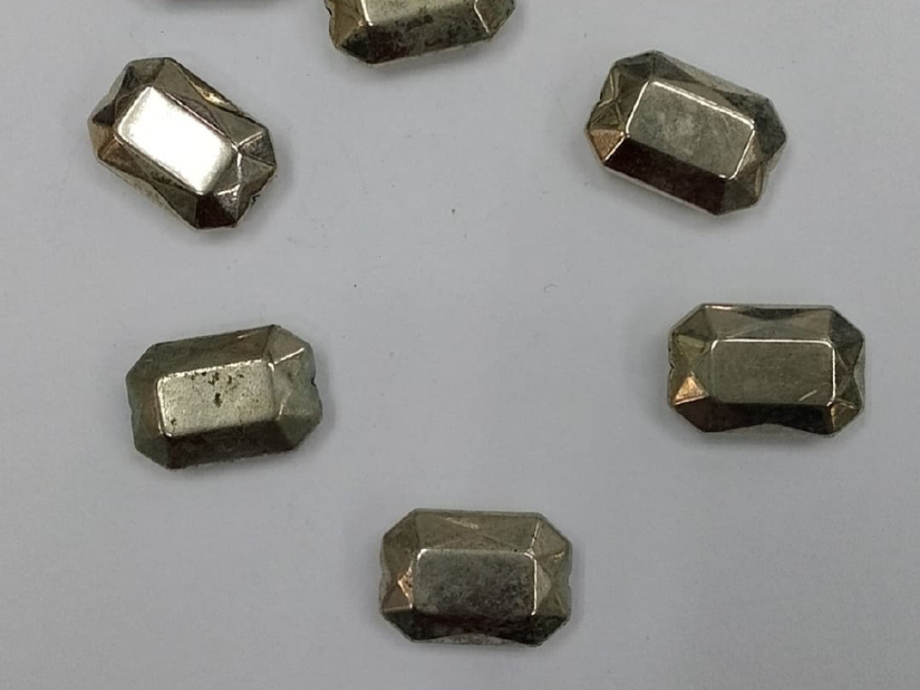 Silver Octagonal Plastic Stones