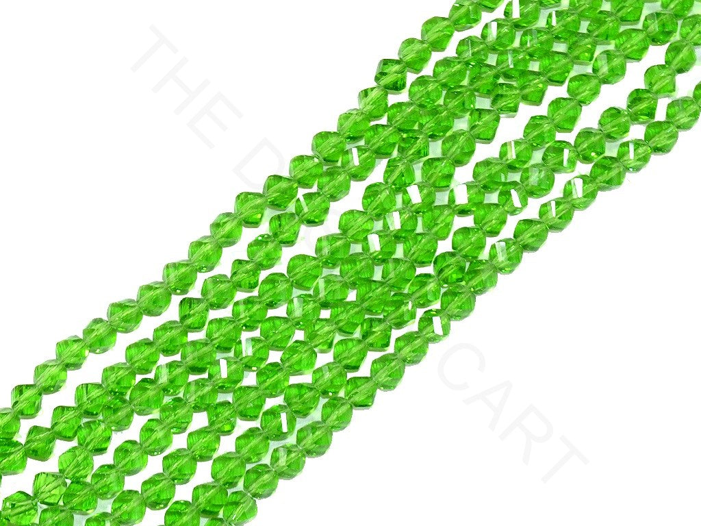 Green Irregular Hexagonal / S-Cut Crystal Beads (Wholesale)