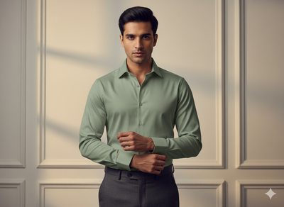 फ़िरोज़ी सादा ग्लेज्ड कॉटन फ़ैब्रिक (थोक)