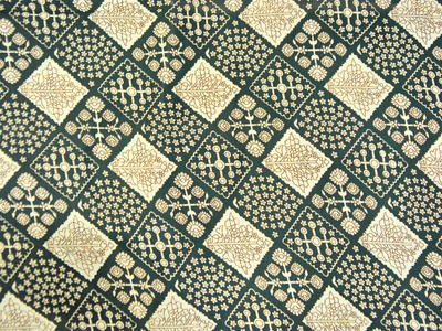 Dark Green Diamond Digitally Printed Butter Crepe Fabric