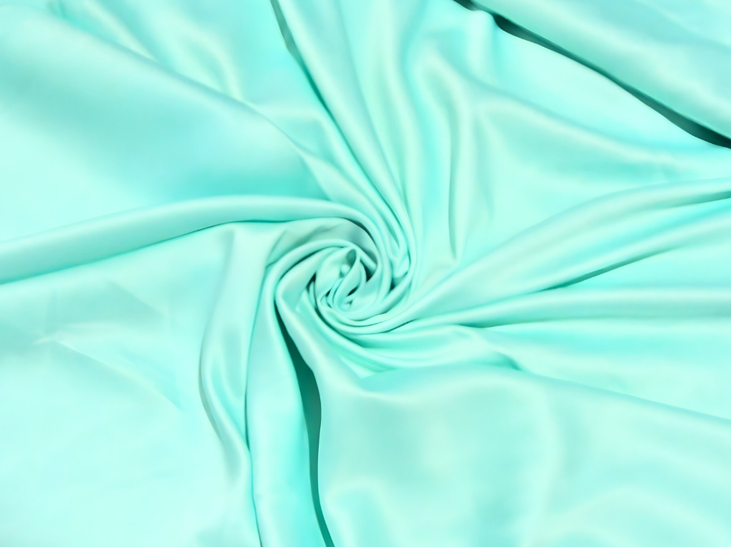 Baby Blue Plain Malai Satin Fabric