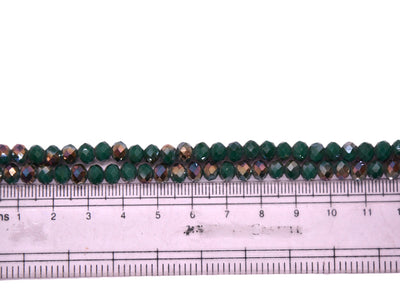 Dark Green Double Tone Crystal Beads