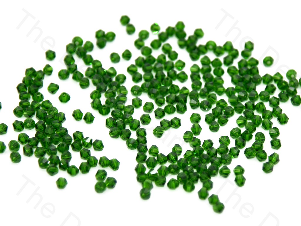 Dark Green Bicone Crystal Beads (400565895202)