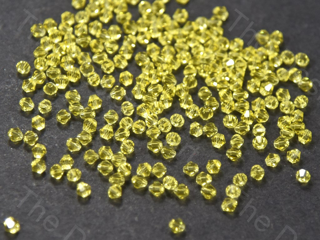 Yellow Bicone Crystal Beads (400565764130)