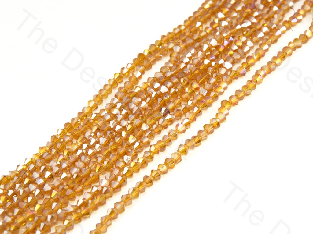 Brown Rainbow Transparent Bicone Crystal Beads (399624142882)