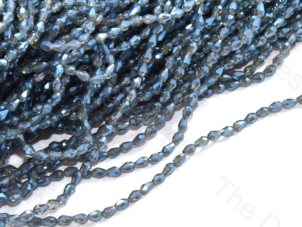 Blue Black Dual Tone Drop Crystal Beads | The Design Cart (553014657058)