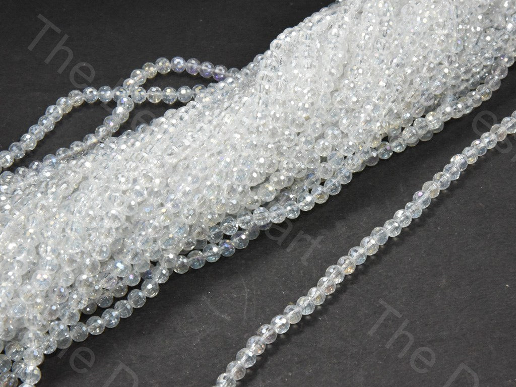 White Transparent Rainbow 96 Cutting Spherical Crystal Beads (Wholesale)