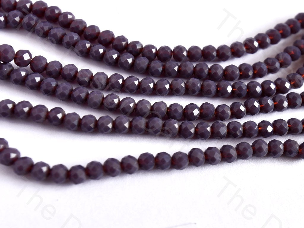 Deep Purple Opaque Rondelle / Tyre Faceted Crystal Beads | The Design Cart (1557073166370)