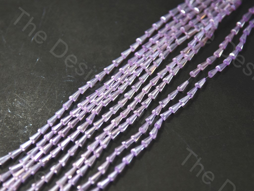 Lavender Transparent Conical Crystal Beads | The Design Cart (1557078474786)