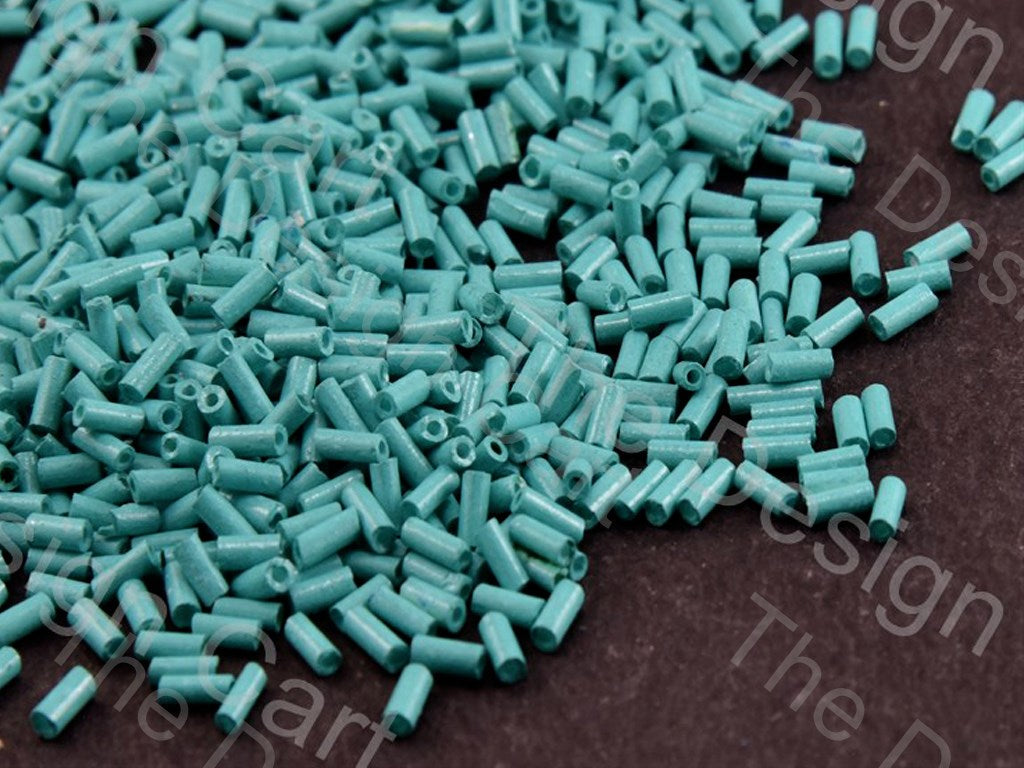 Sea Green Bugle / Pipe Glass Beads (420044898338)