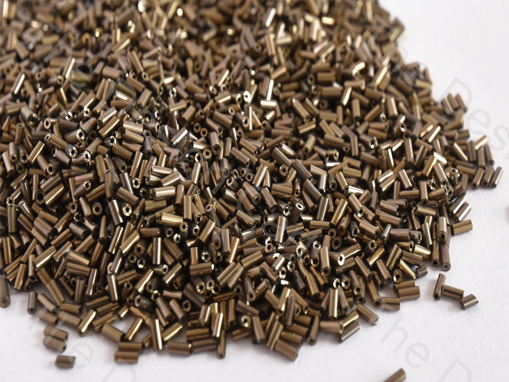 Iris Bronze / M-Brown Pipe / Bugle Glass Beads (10685411731)