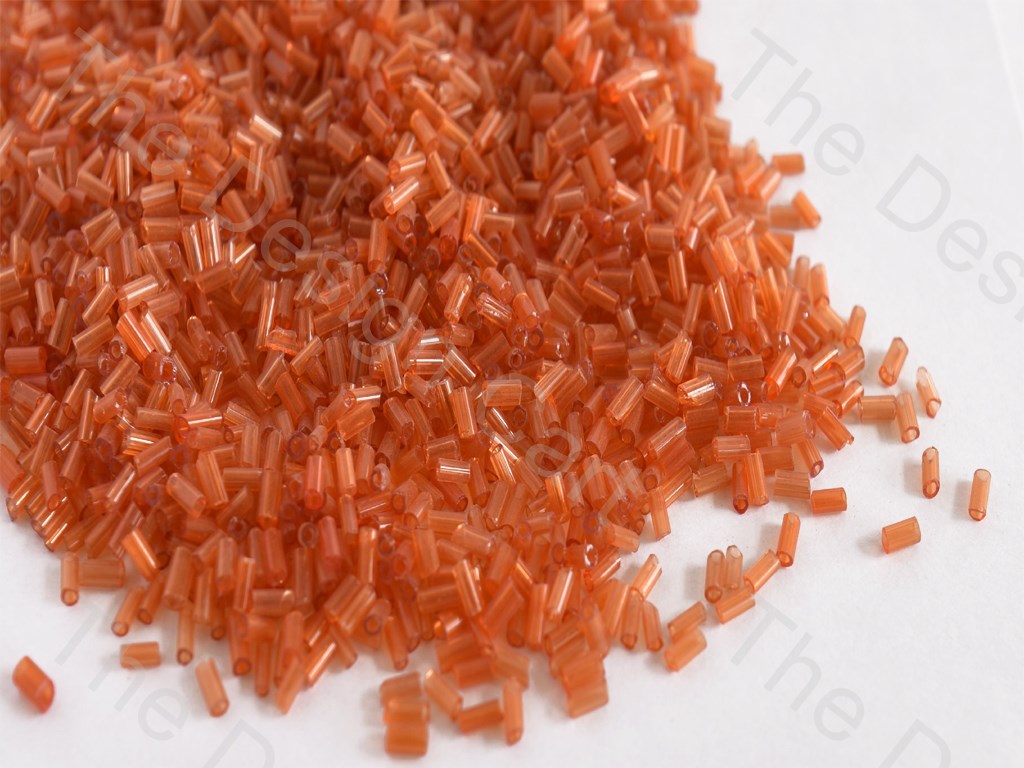 Transparent Orange Pipe / Bugle Glass Beads (10644018131)