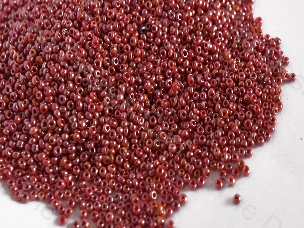 Opaque Luster Red Round Rocailles Seed Beads | The Design Cart (10593822931)