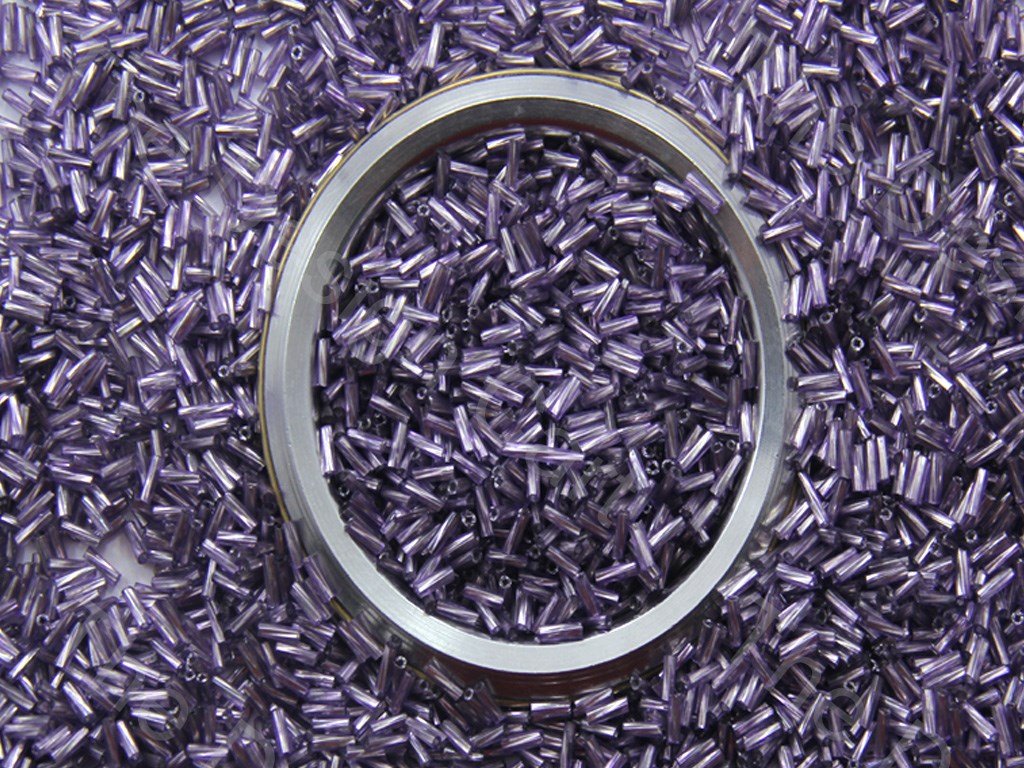 Dark Purple Silverline Twisted Bugle Glass Beads (1529881853986)