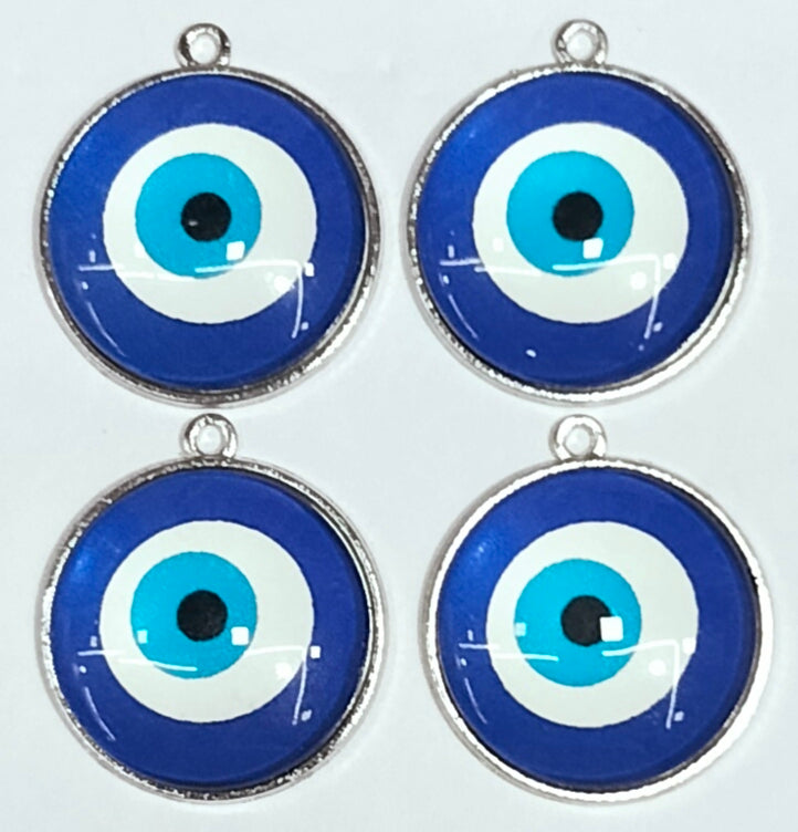 Blue Large Designer Evil Eye Spherical Pendant