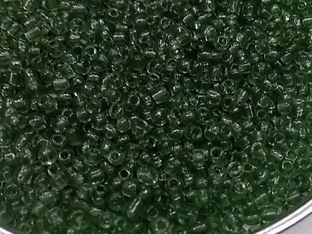 army-green-transparent-round-rocaille-glass-seed-beads