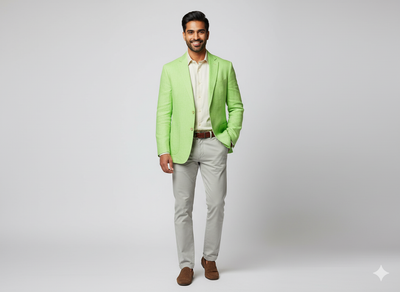 स्प्रिंग ग्रीन शुद्ध लिनन कपड़ा - 60 ली