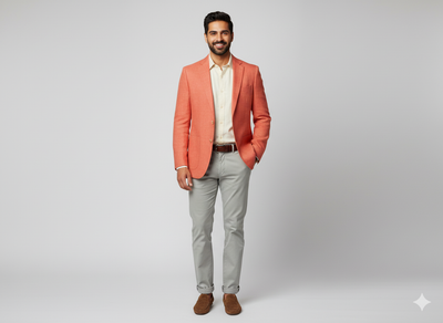 ईंट नारंगी शुद्ध लिनन कपड़ा - 60 ली