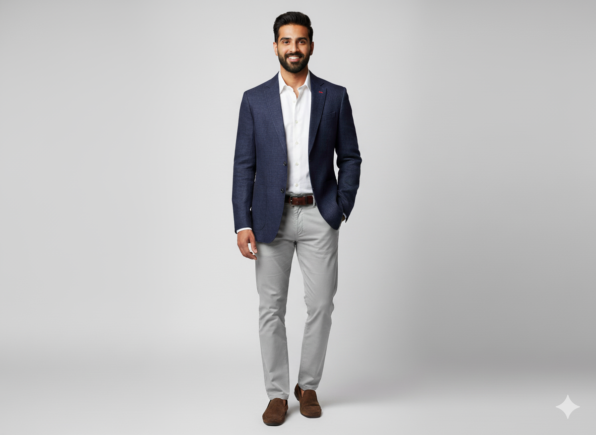 डेनिम नीला रंग शुद्ध लिनन कपड़ा - 60 ली