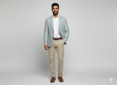 क्लाउड ग्रे प्योर लिनन फ़ैब्रिक - 60 ली