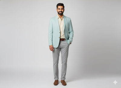 पेस्टल ब्लू प्योर लिनन फ़ैब्रिक - 60 ली