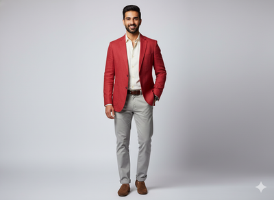 ईंट लाल शुद्ध लिनन कपड़ा - 60 ली