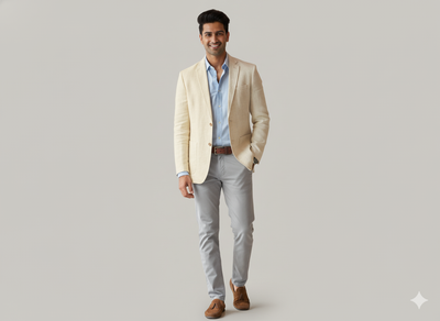 हल्का पीला शुद्ध लिनन कपड़ा - 60 ली